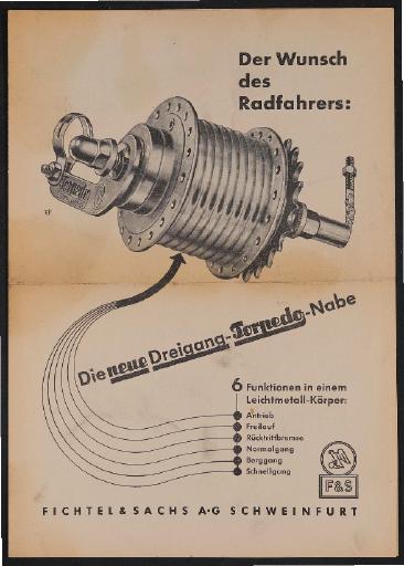 Fichtel Sachs 98 Hinterradnabe - Torpedo Miele Ardie Phänomen